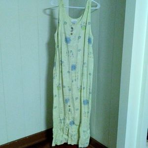 Women's full length sleeveless dress